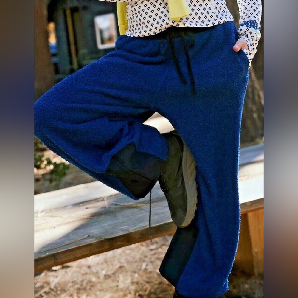 FP MOVEMENT Cuddle Up Fleece Tie Waist Jogger Pants NWT